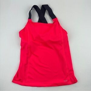 C9 Champion Athletic Tank Top Women Large Pink Black Straps Duo Dry